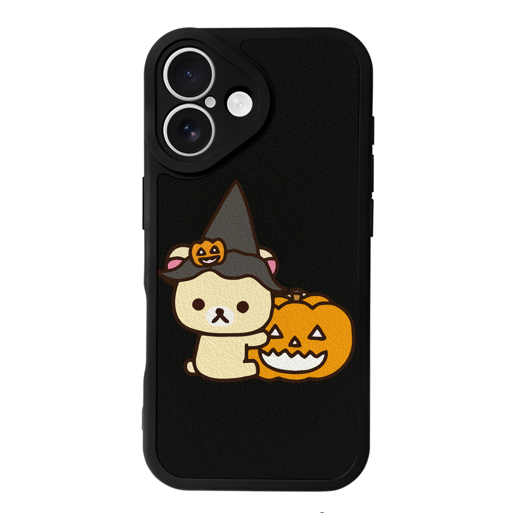 （画像用） リラックマ リラックマ キイロイトリ Rilakkuma Korilakkuma Kiiroitori 【iPhone 16シリーズ対応】シリコンスマホケース（レザー調） 材質：シリコン